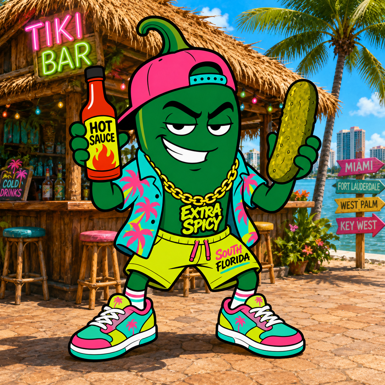 Mikey9's smiling pepper mascot